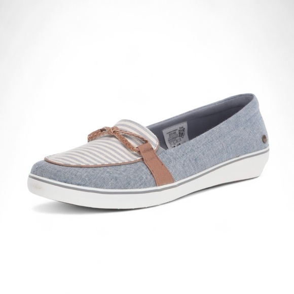 Grasshoppers Windsor Knot Braided Stripe Slip-on Loafer in Blue Women’s Size 8 - Picture 1 of 13